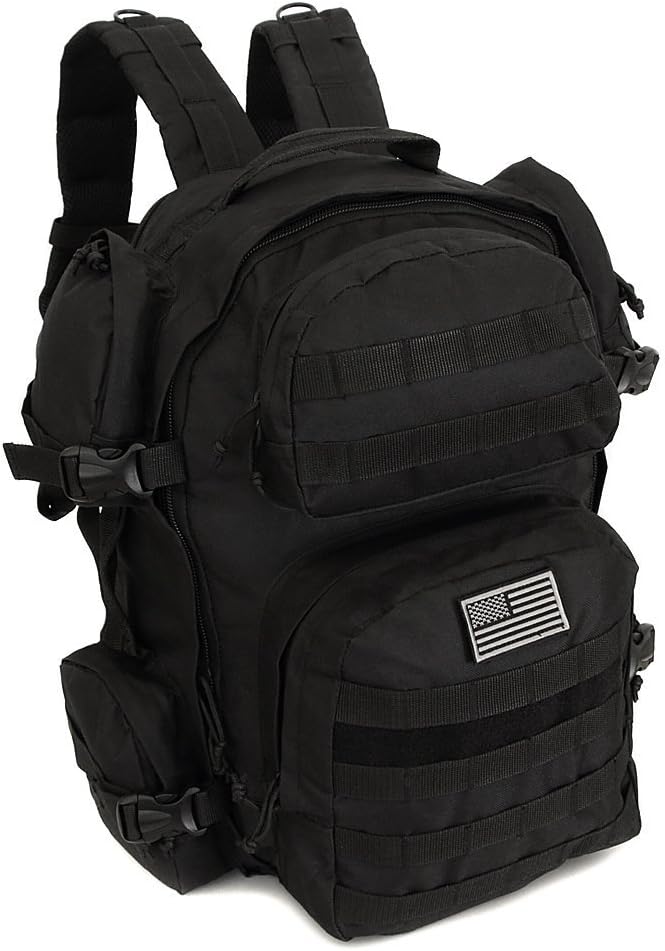 NPUSA Men's Large Expandable Tactical Molle Hydration ReadyBackpack Daypack Bag - Tan