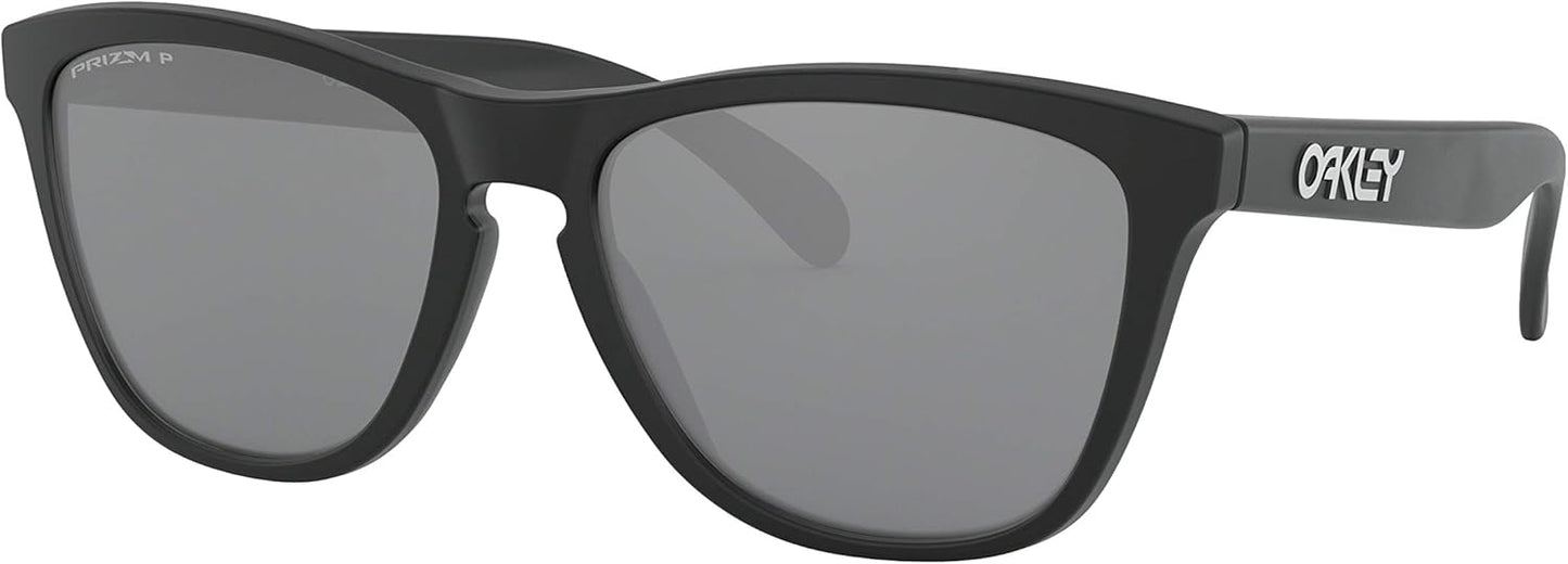 Oakley 24-297 Frogskins Polarized Sunglasses Matte Black w/Black Iridium 24 297 55mm