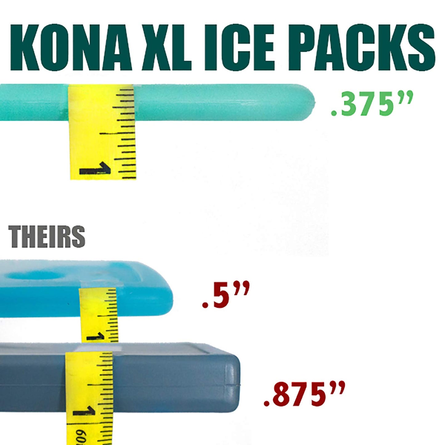 (Set of 6) XL Slim Ice Packs for Coolers - Freezer Packs - Refreezable & Reusable for Coolers - Perfect for The Beach, Camping Trips, and Sports Events