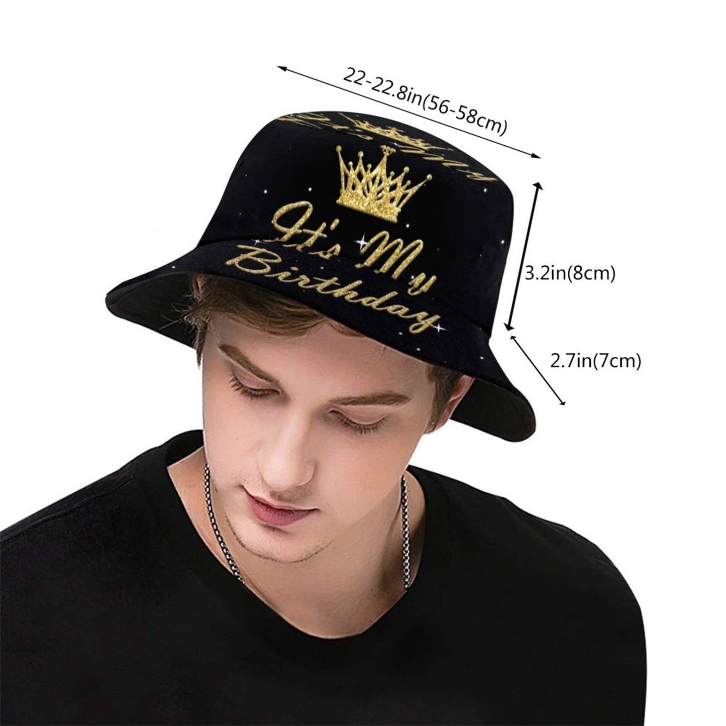 King Birthday Bucket Hat Fisherman Hat Beach Travel Sun Hat Outdoor Cap for Adults Men Women