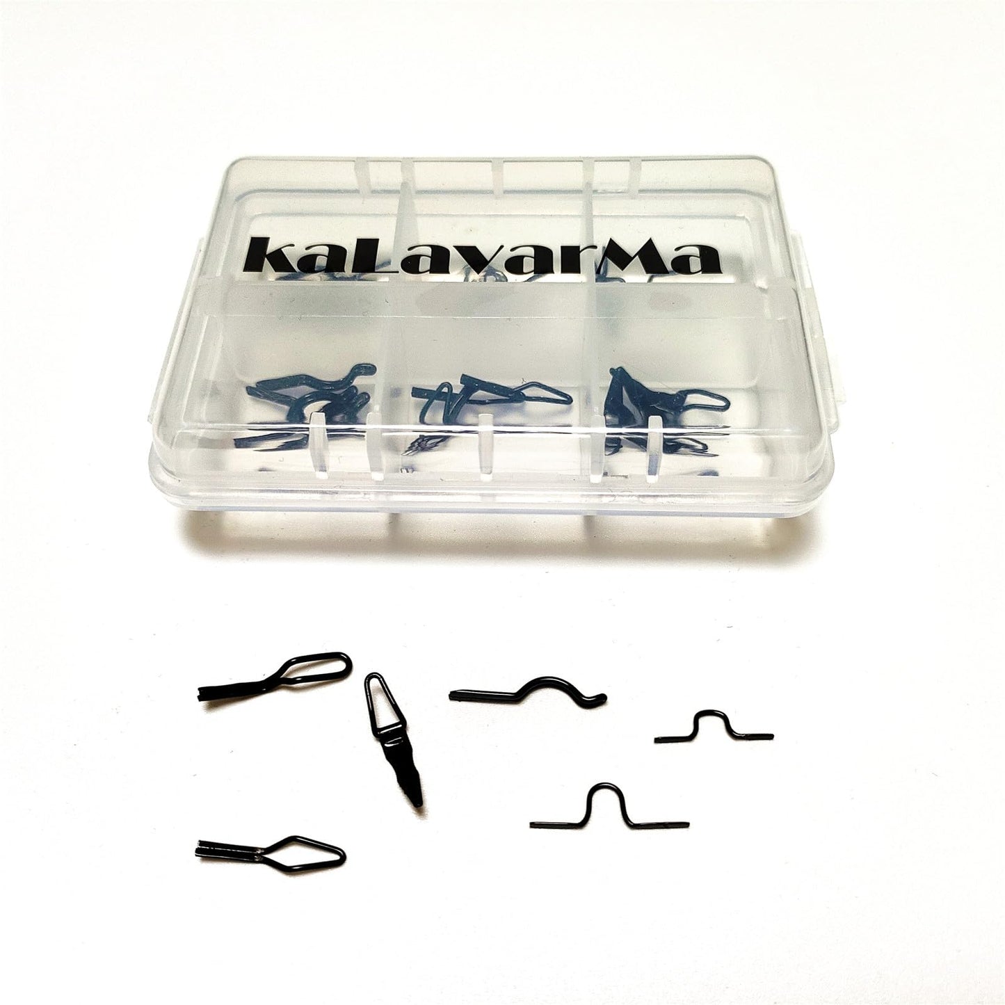 Kalavarma Fishing Rod Hook Kepers Stainless Steel Material Rod Building Repair Hook (Black)