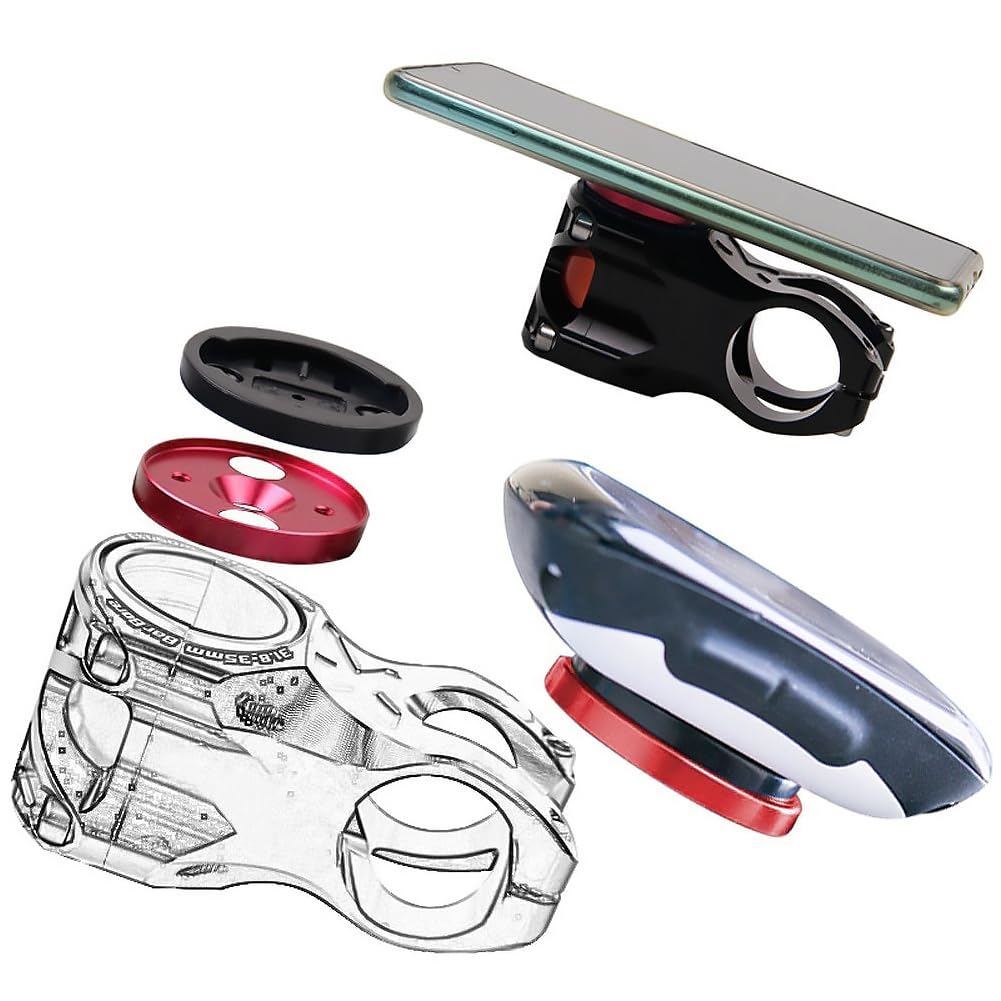 Kigauru Bike Stem Top Cap Holder Aluminum Alloy Gravity Cap Computer Adapter Tube Diameter 28.6mm Bicycle Stopwatch GPS Speedometer Top Stem Stem Top Cover Blackbird, Cat Eye, Bryton Computer Mount