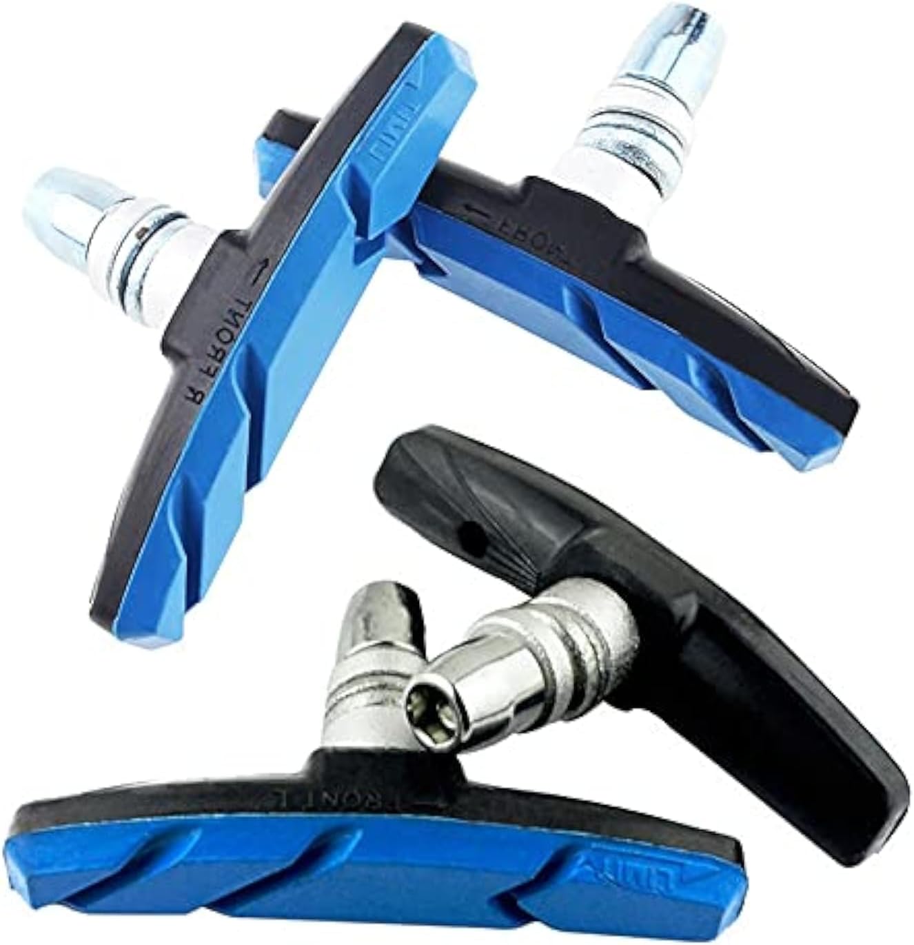 2 Pairs (4 Pieces) MTB Bike Cycle Bicycle Rubber V-Brake Pads No-Noise No-Skid, 70mm