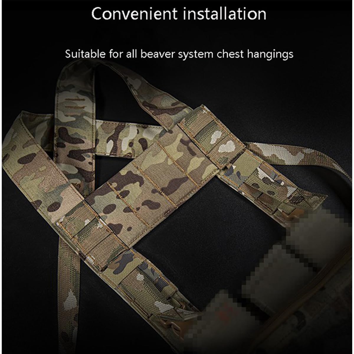 AZB Tactical Micro Front Panel for D3CRM MK4 Vest Chest Rig, Tactical Phone EUD Bridge MOLLE Panel, Chest Rig Expansion