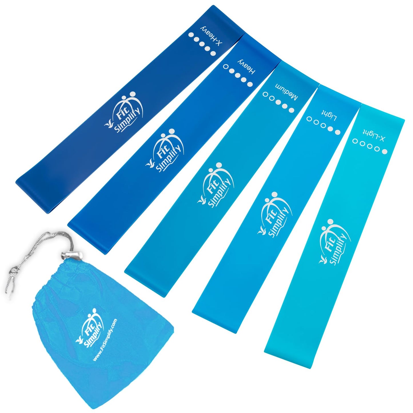 Fit Simplify Resistance Loop Exercise Bands and Fabric Resistance Hip Bands