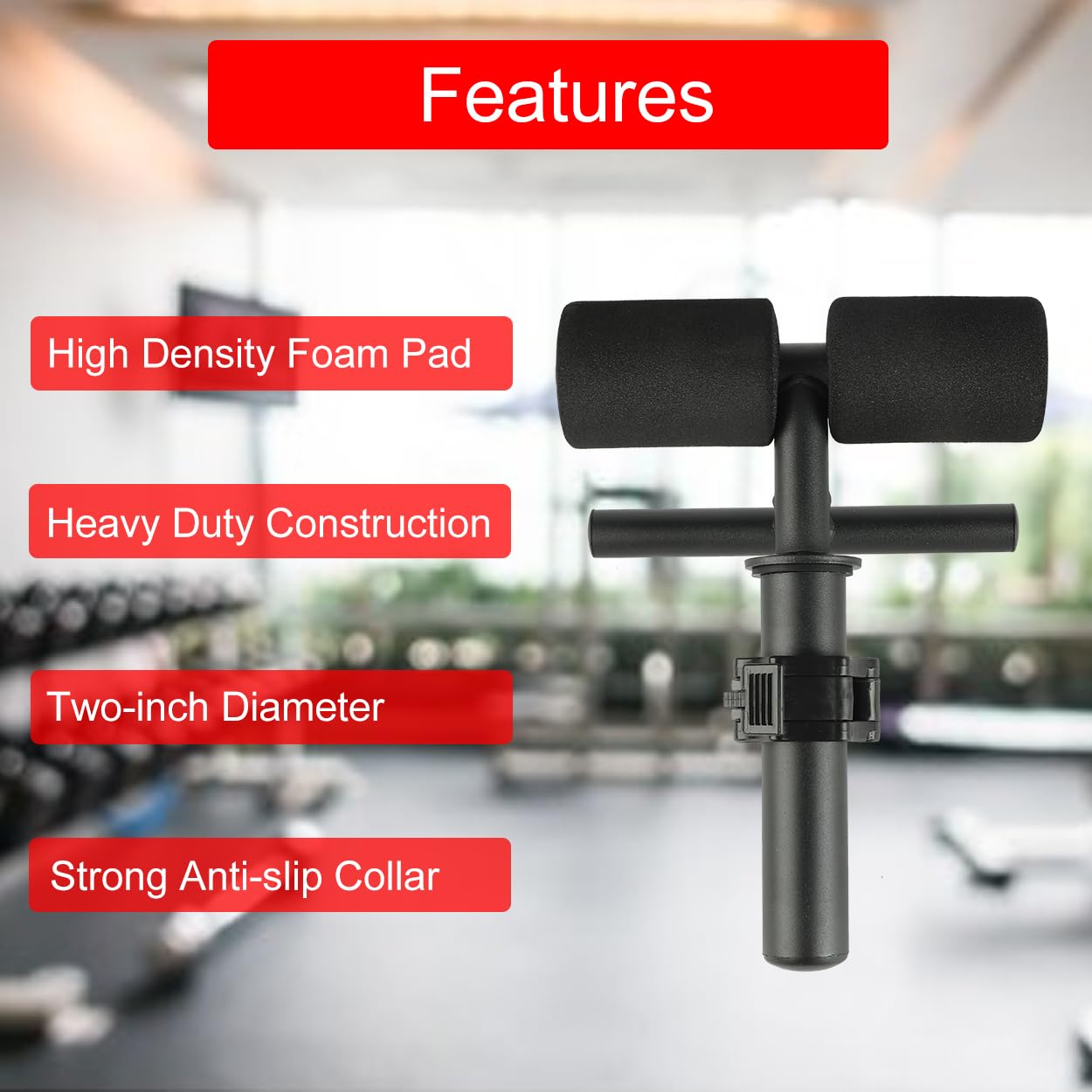 Tib Bar by SEWD – Tibialis Trainer for Calf and Shin Strength Training – Tibialis Anterior Training Equipment Fits 2" Weight Plates (Black)