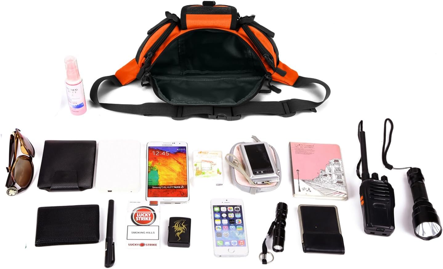 ArcEnCiel Tactical Fanny Pack for Men Waist Bag Hip Belt Outdoor Hiking Fishing Bumbag with Patch