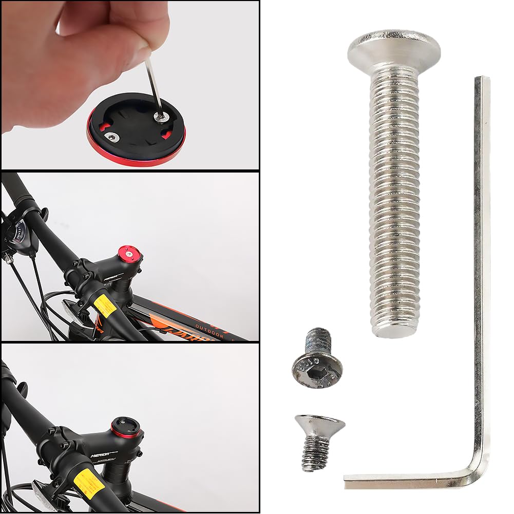 Kigauru Bike Stem Top Cap Holder Aluminum Alloy Gravity Cap Computer Adapter Tube Diameter 28.6mm Bicycle Stopwatch GPS Speedometer Top Stem Stem Top Cover Blackbird, Cat Eye, Bryton Computer Mount
