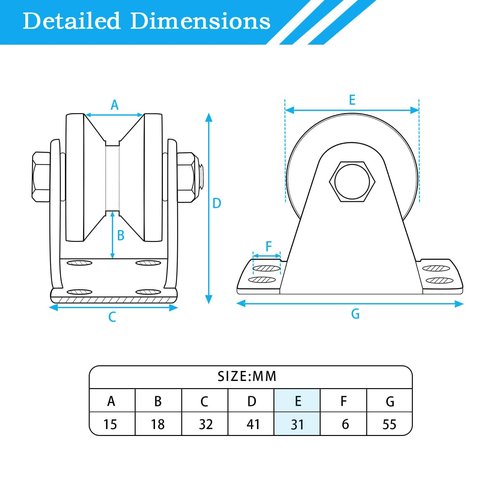 31mm Small Pulley Wheel Galvanize for Rope, Ball Bearing Inside, for Wire Rope Guides, Light Lifting, Clothesline, Winch, 4 Pack