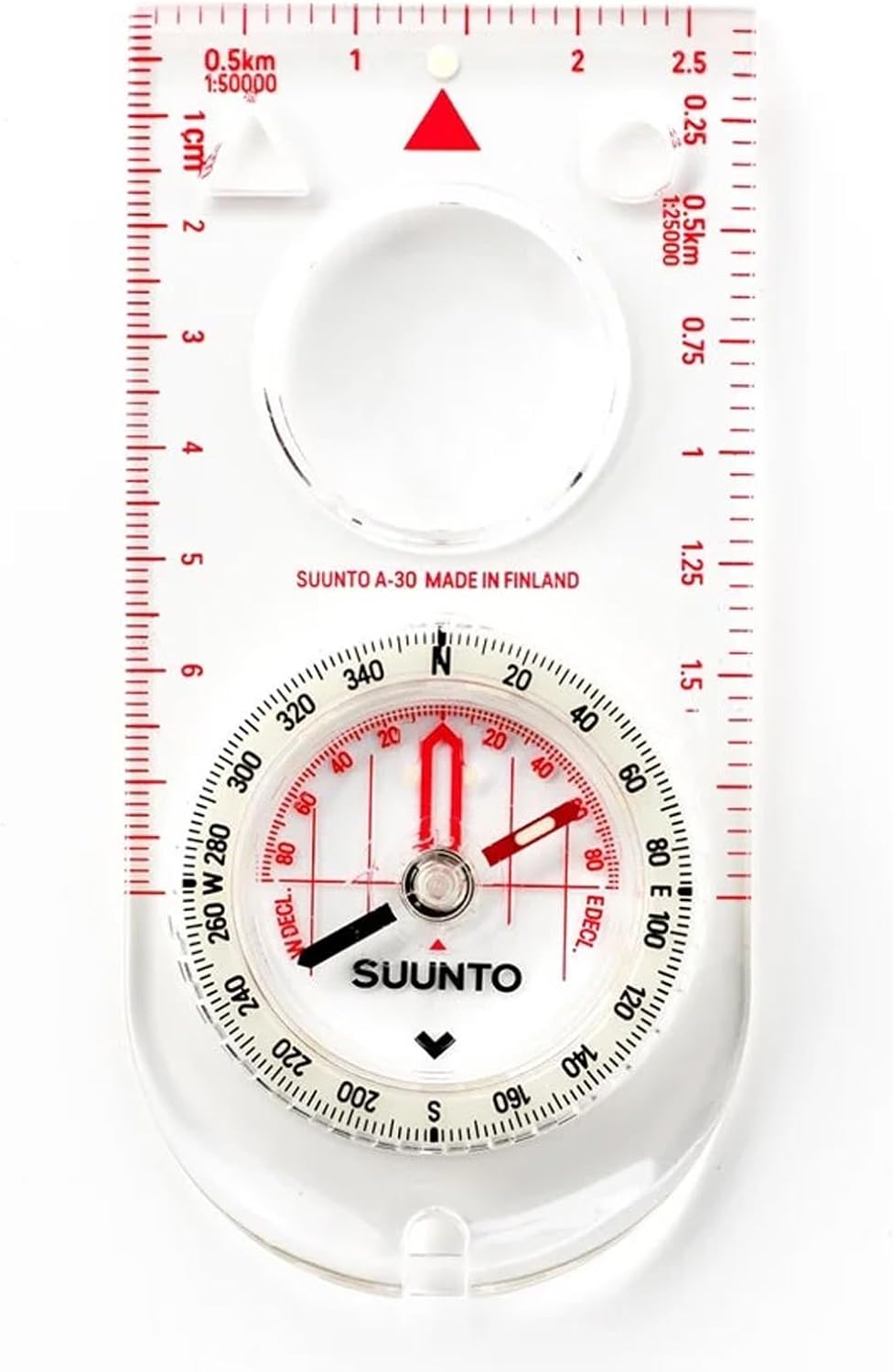 SUUNTO A-30 Compass: Compact, hiking compass with luminous markings in low light