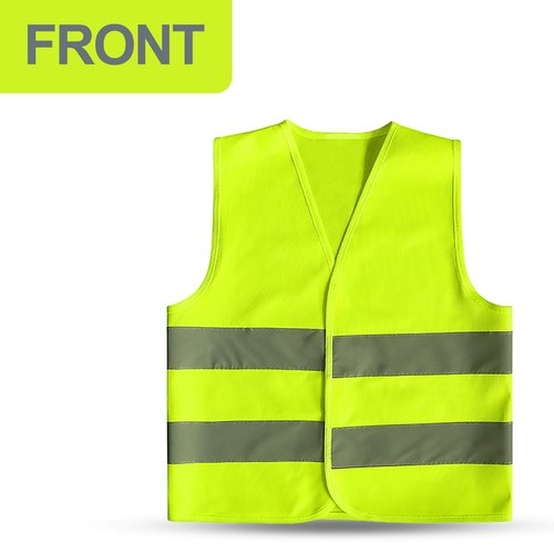 GOOFIT High-Visibility Children's Safety Vest Yellow Reflective Vest Breathable Universal Size Protective Vest for Boys and Girls Pack of 3