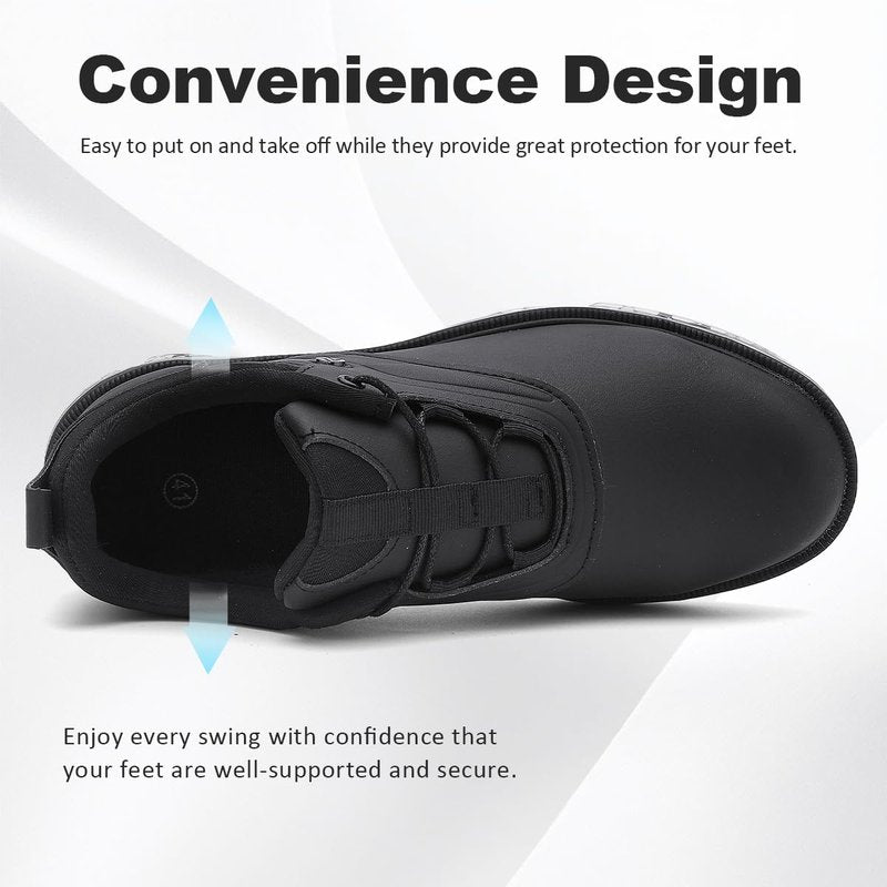 ULTIANT Mens Golf Shoes Waterproof Fixed Spikeless Sole Comfortable Outdoor Sport Shoes Size7.5-13(Black,41)