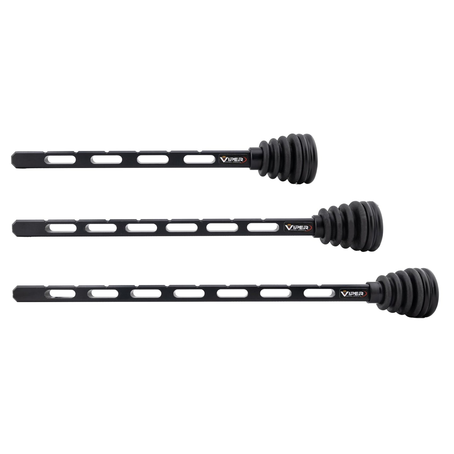 Viper Archery - Dovetail Riser Stabilizer for Compound Bows - Fits Directly in Bow Riser. Adjustable Length, Includes Lock Knob, Dampener & Weights - Archery Stabilizer Proundly Made in USA (8-inch)