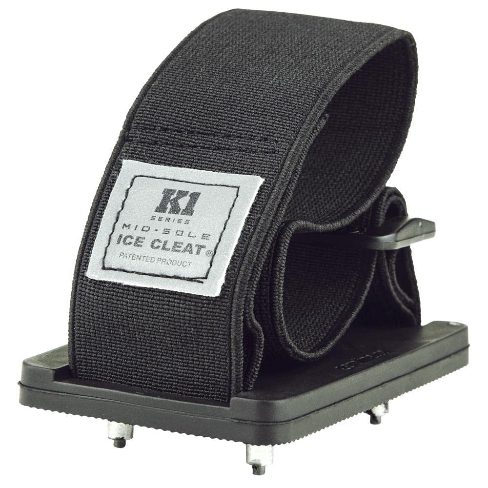 K1 Mid-Sole Ice Cleats for Men & Women - Rotatable Traction Aids For Winter Snow - Hi Vis - Low Profile