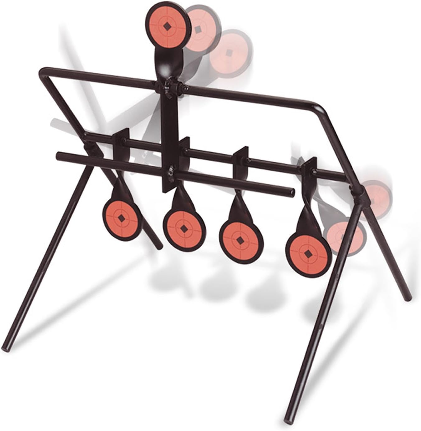 BIRCHWOOD CASEY World Of Targets Gallery Portable Easy-to-Use Durable Steel Resetting Targets with High Visibility Target Spots for Maintenance-Free Aigun/Rifle/Handgun Shooting