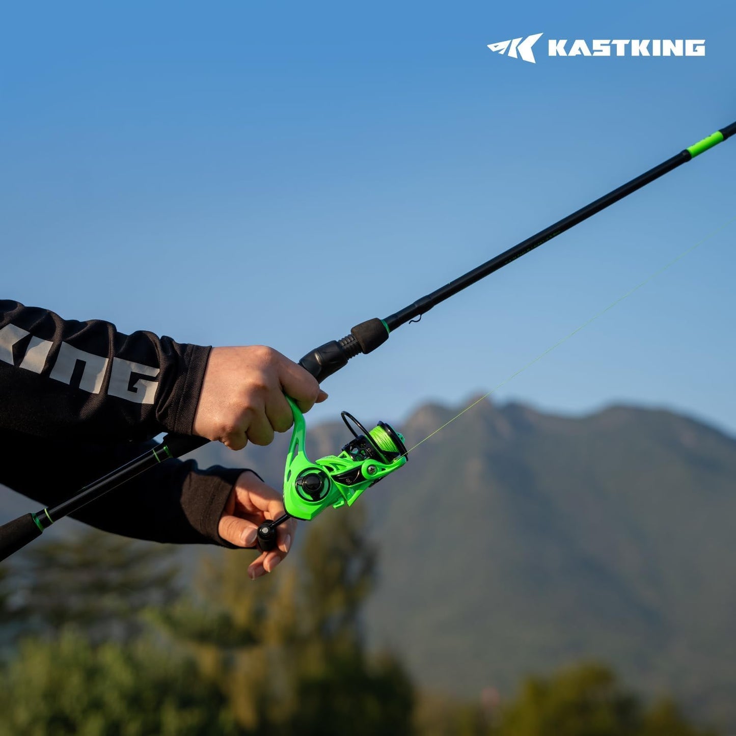 KastKing Zephyr Dual Tip Fishing Rod, Lightweight KastFlex IM6 Graphite Spinning & Casting Rod, Fuji O-Ring Guide, Dual Tips Section for Different Powers, EVA Grip, 7' M & MH Spinning Rod