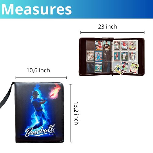 One Piece of Sports Card Binder, Baseball Book with a Holder, Binder for Trading Cards Leather, Album Attractive Design