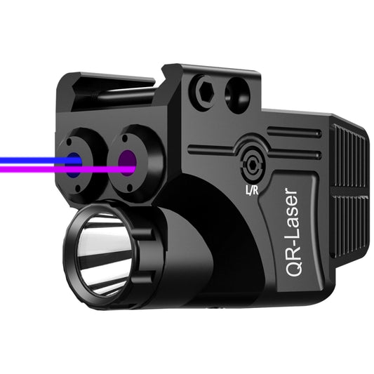 3 in 1 Purple Blue Laser Light Combo, 800 Lumens Tactical Flashlight Laser Sight, Built-in USB Rechargeable Battery, Adjustable Compact Tactical LED Light Laser Beams for Handguns with a Rail