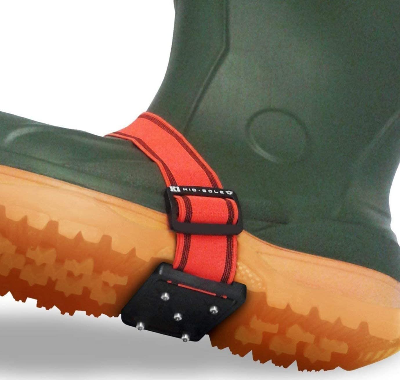 K1 Mid-Sole Ice Cleats for Men & Women - Rotatable Traction Aids For Winter Snow - Hi Vis - Low Profile