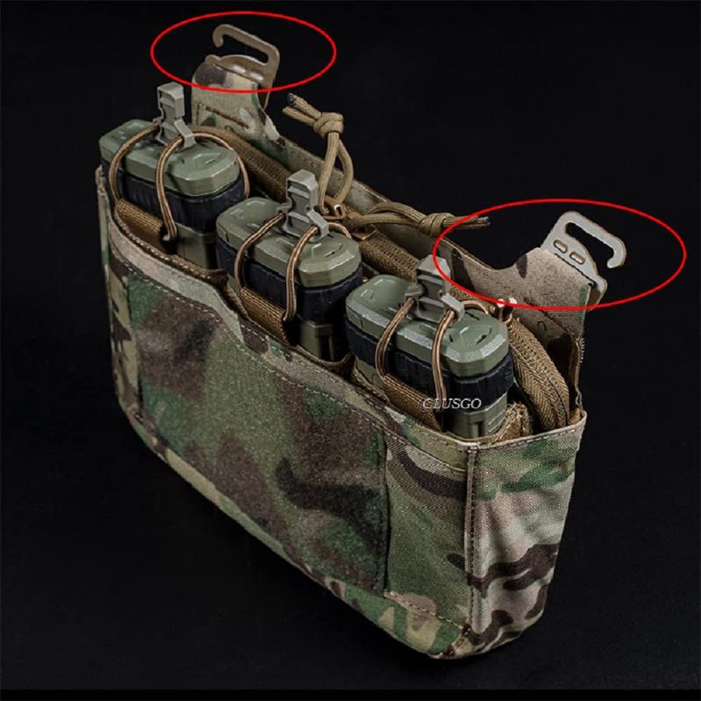 2PCS G-Hook Tactical Vest Accessories,G-Hook Wave Buckles Chest Rig Strap Adjustment Buckles for FCPC Vest/DON/DOFF MAG Pouch (OD)
