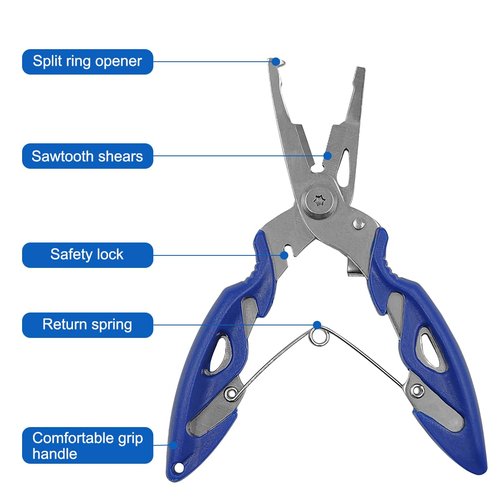 lyfLux 400 PCS High Strength Heavy Stainless Steel 30lb to 95lb Split Ring Lure Connector and 2 PCS Fishing Pliers, Heavy Duty Bait Rings, Tackle Connectors