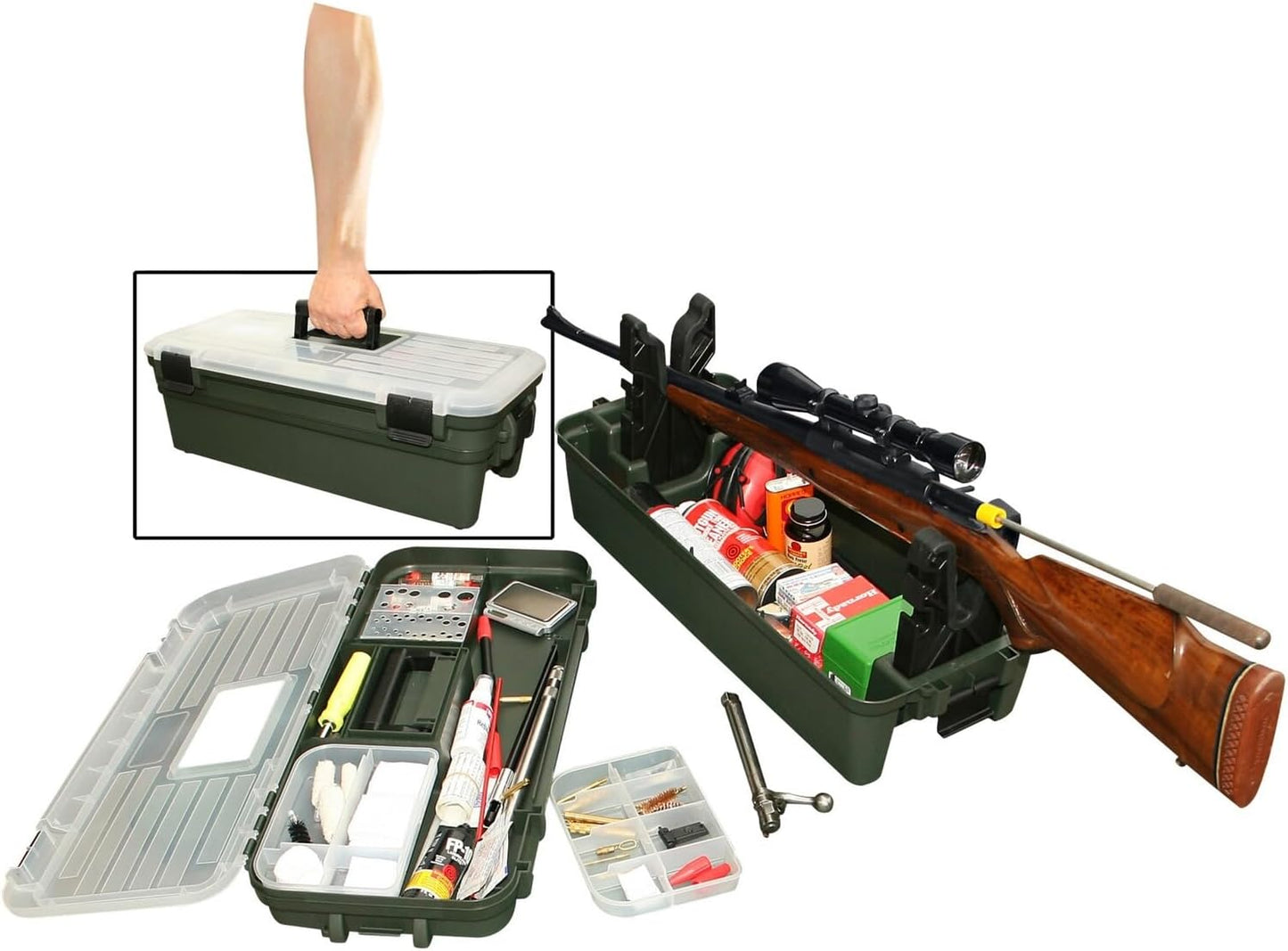 MTM RBMC-11 Shooting Range Box & Maintenance Center, USA Made, Forest Green