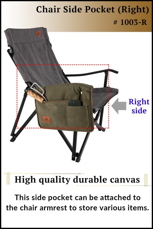 camping moon Storage Pocket for Chair Arm Side Khaki 1003-R