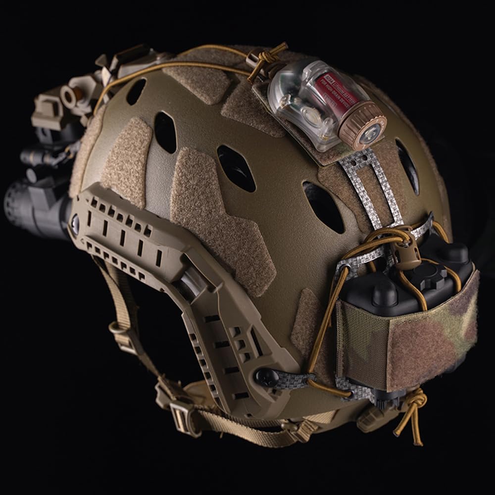 AOTUMUT Tactical Helmet NVG Battery Pouch,T-Shaped Battery Storage Holder Pack with Hook and Loop Counterweight Bag
