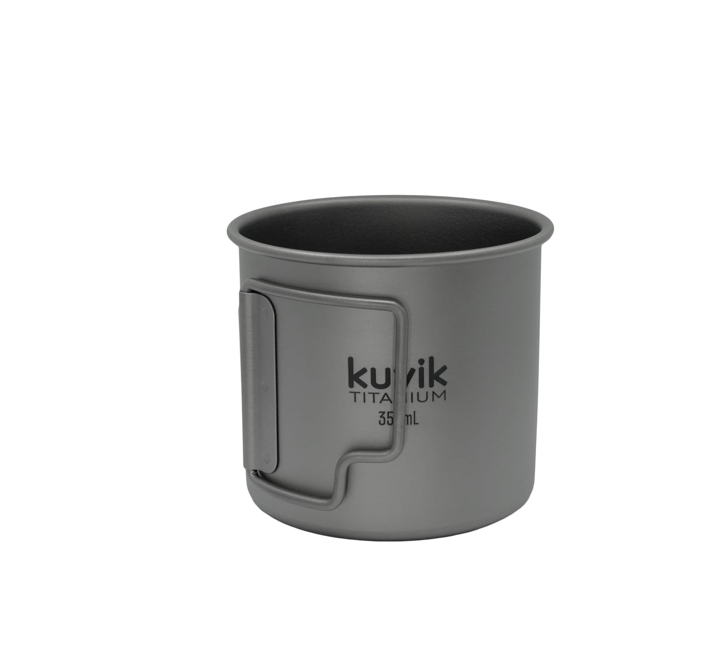Kuvik Titanium Cup with Lid 350ml (11.8 oz) - Ultralight and Compact Pot for Backpacking, Camping, and Survival