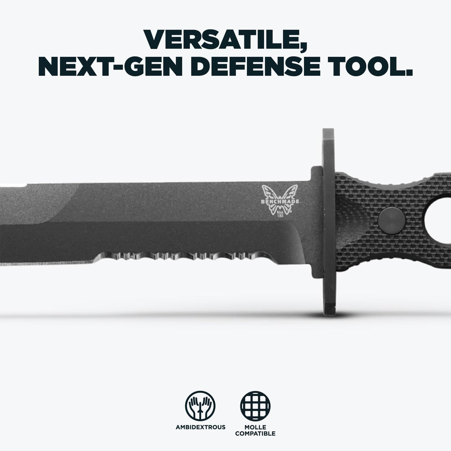 Benchmade - SOCP 185 Tactical Knife with Black G10 Handle (185SBK)