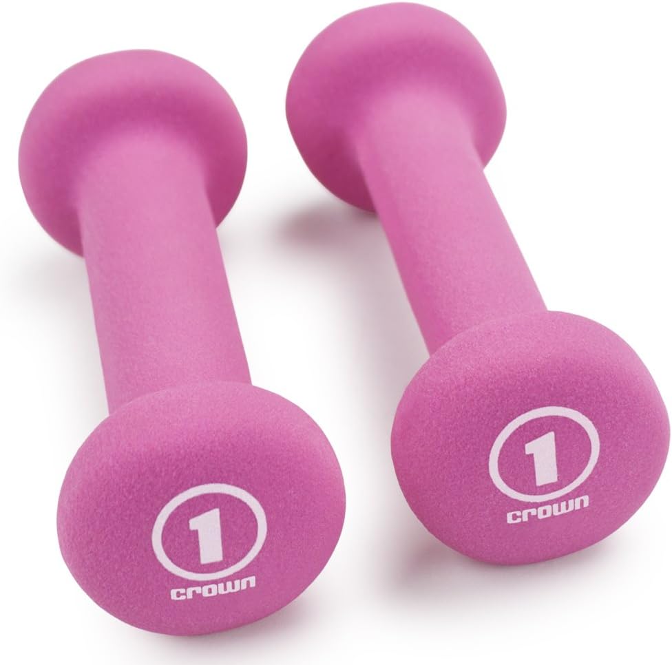 Crown Sporting Goods Neoprene Body Sculpting Hand Weights (1-Pair)