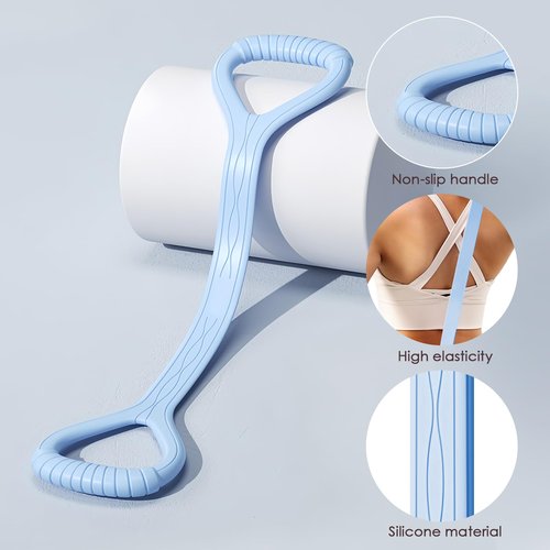 Adorila Figure 8 Resistance Band, for Men's and Women's Fitness, Portable Elastic Ropes for Yoga, Pilates(10LB Blue)