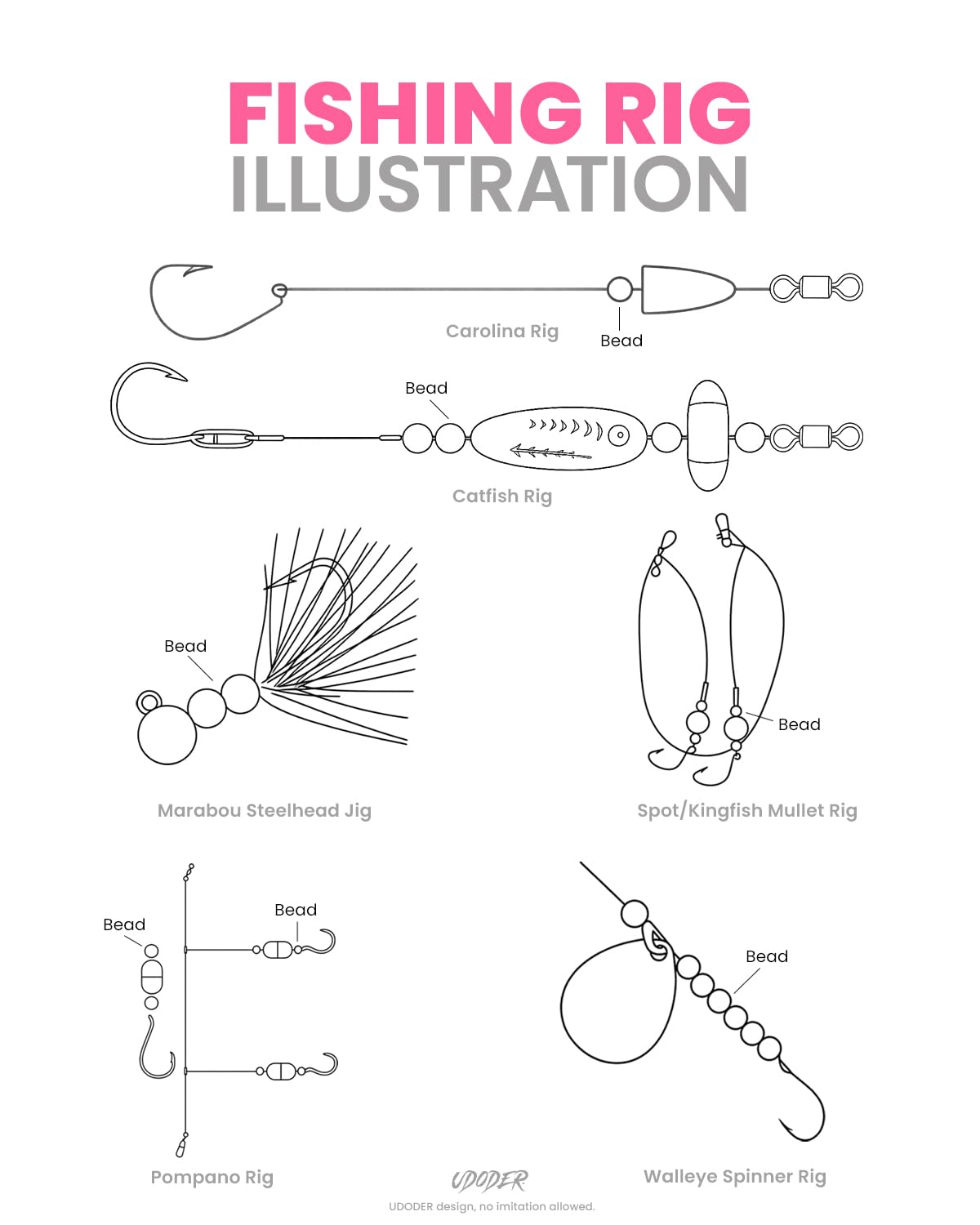 Fishing Beads Fishing Line Bead Flash Colorful Lures Baits Rigs,6/8mm Round Float Fishing Rig Lure Tackle Set for Saltwater Freshwater (High Flash Dark Pink-6/8mm(150pcs)/Set)