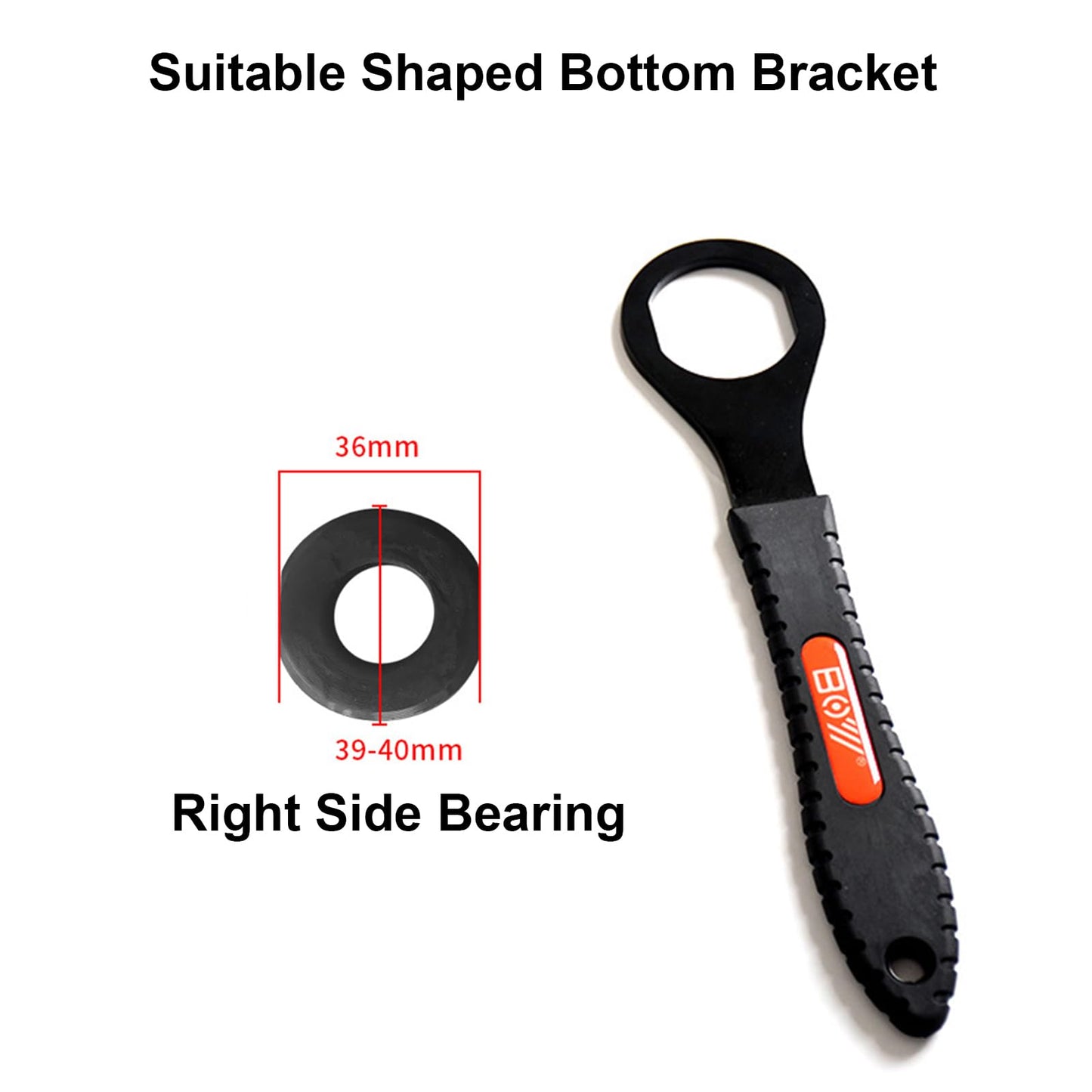 SONZUIA 36mm Box End Wrench for Removing Vintage Bicycle Bottom Brackets Cups