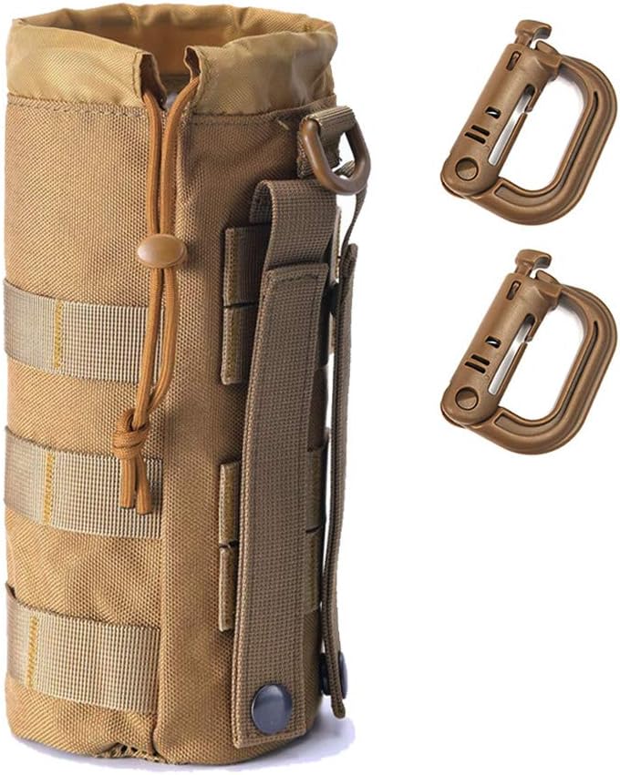 Upgraded Tactical Water Bottle Holder | Molle Pouch for Travel & Hydration