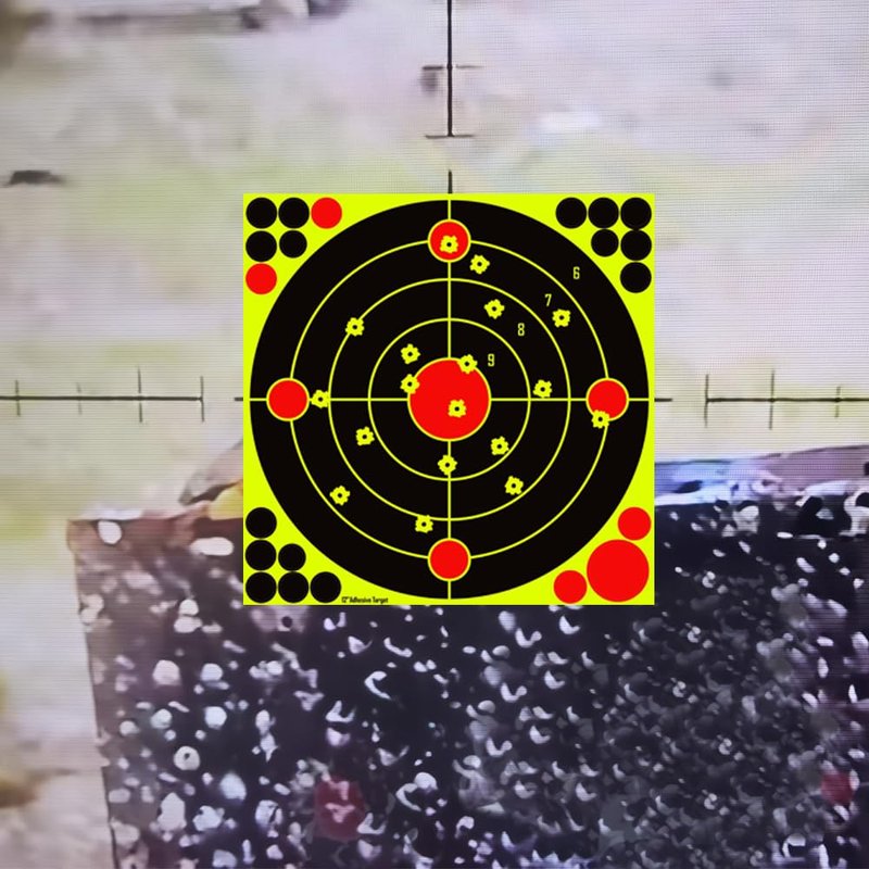 AimsoAces 12x12 inch Silhouette Splatter Targets - Bright Fluorescent Yellow, Easily Visible on Impact for BB Guns, Airguns, Rifles, Indoor and Outdoor Ranges (10 Pack)