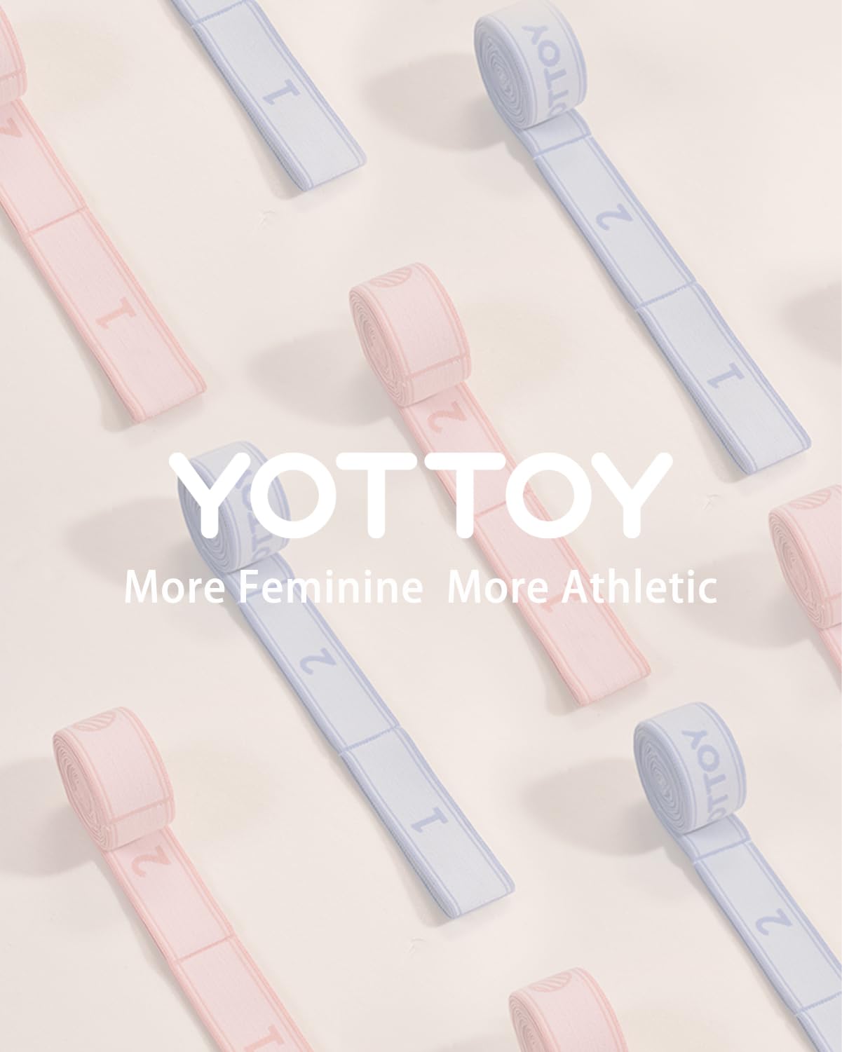 YOTTOY Yoga Bands Resistance Band-10 Loops Elastic Band Ideal for Yoga, Pilates, and Home Workouts-Booty Bands Improve Flexibility,Endurance,Physical Therapy for Women