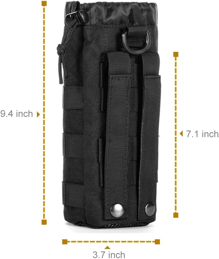 Upgraded Tactical Water Bottle Holder | Molle Pouch for Travel & Hydration