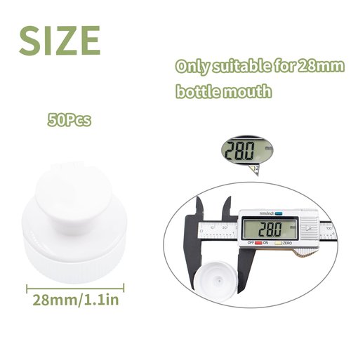 50pcs Push Pull Replacement Caps 28mm Reusable Sport Bottle Lid, Plastic Flip Cover Bottle Caps Spout Twisted Cap