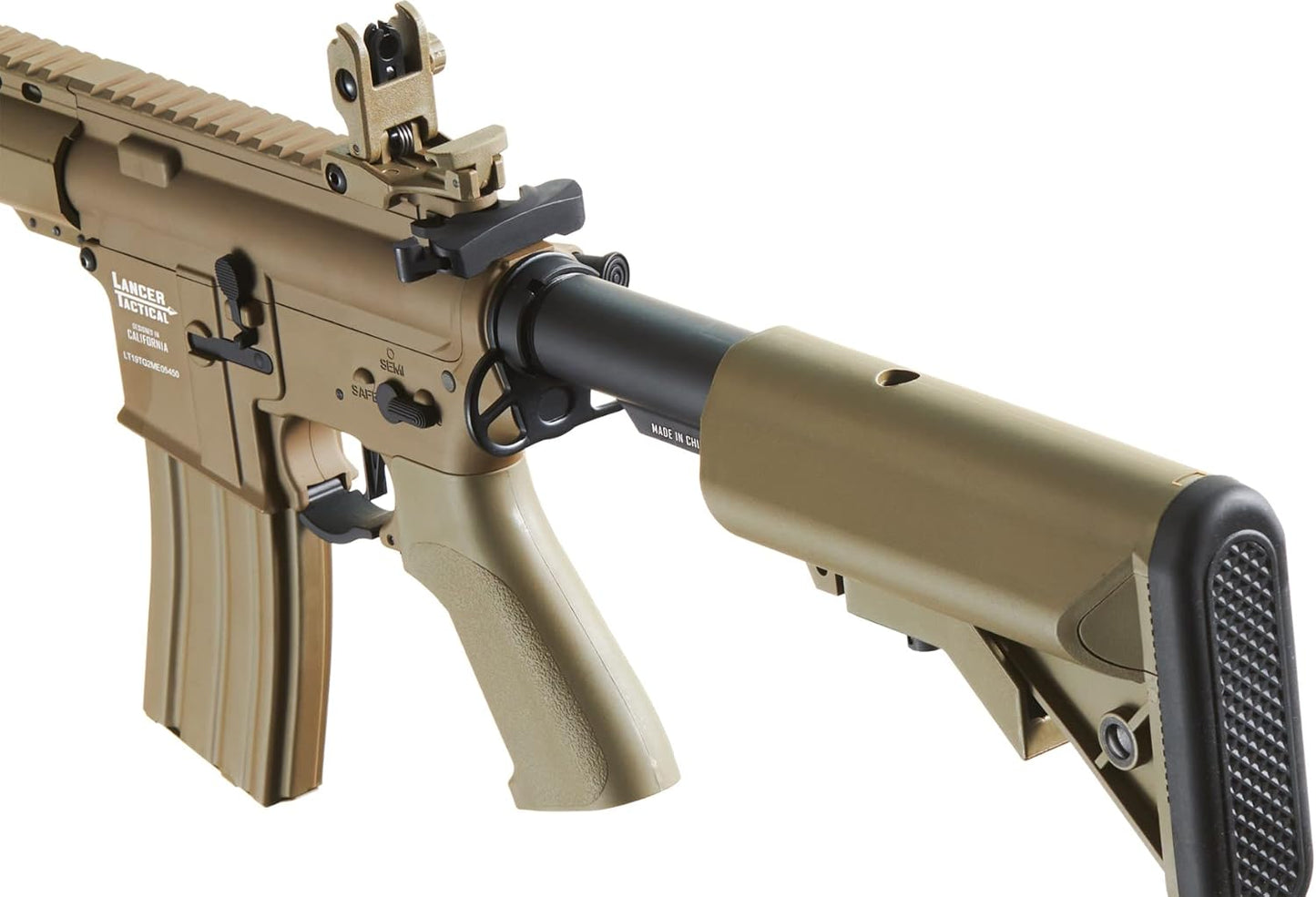 Lancer Tactical Gen 2 LT-19 Airsoft M4 Carbine 10" Electric Full/Semi-Auto Airsoft AEG Rifle, Included 6mm 0.20g BBS, Charger, and Battery