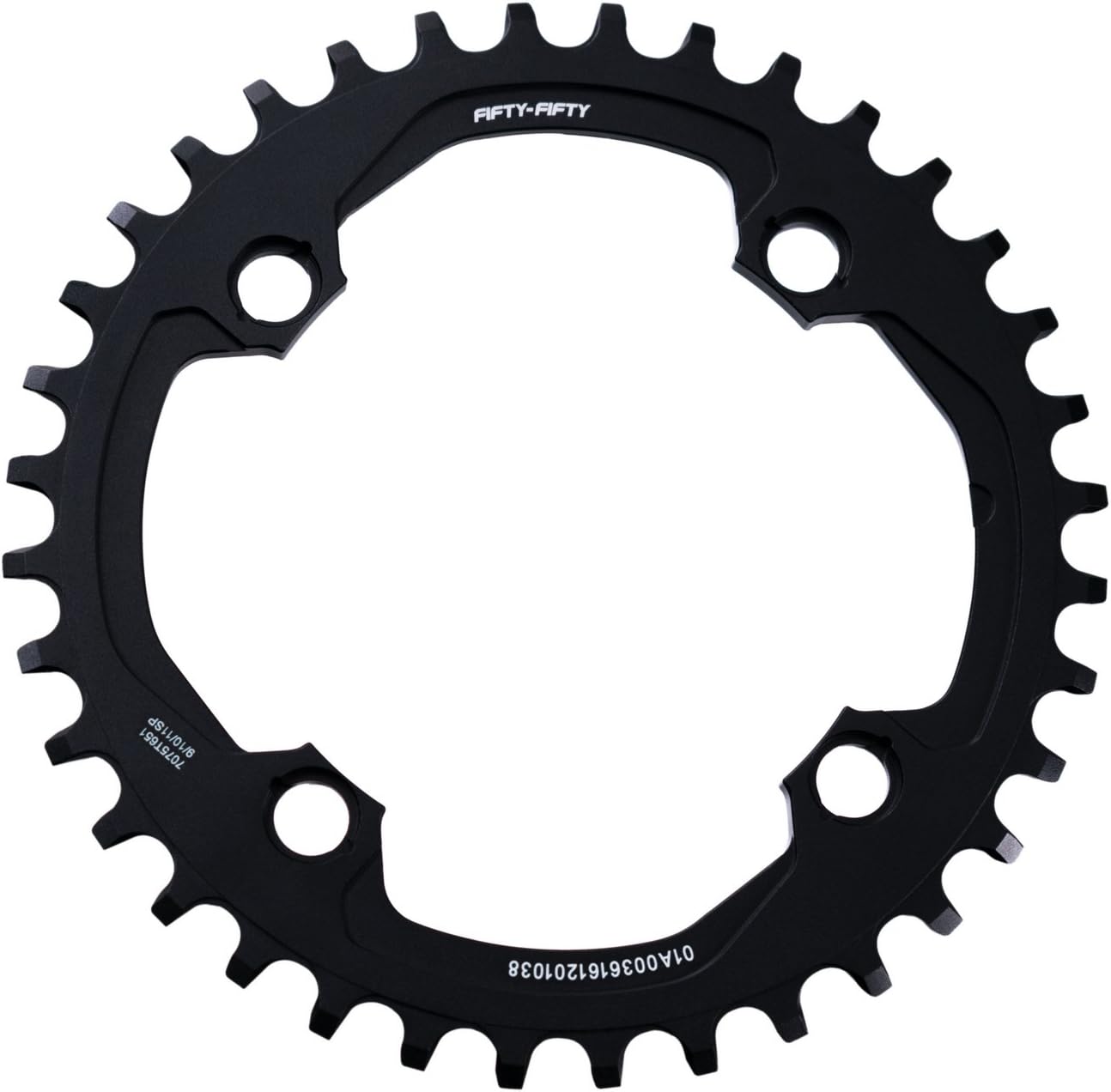 FIFTY-FIFTY Round 104BCD Chainring, 30T 32T 34T 36T Narrow Wide Mountain Bike Chainring, Single Chainring for 9/10/11-Speed with 4 Alloy Chainring Bolts for MTB