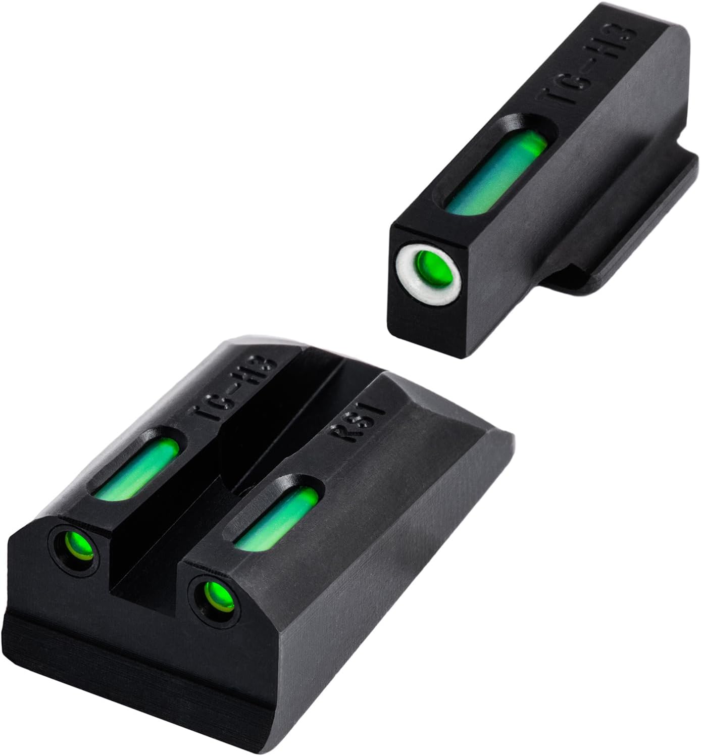 TRUGLO TFX Handgun Sight | Durable Shock-Resistant Compact Brightly Glowing Tritium & Fiber-Optic Xtreme Day/Night Sight for Handguns