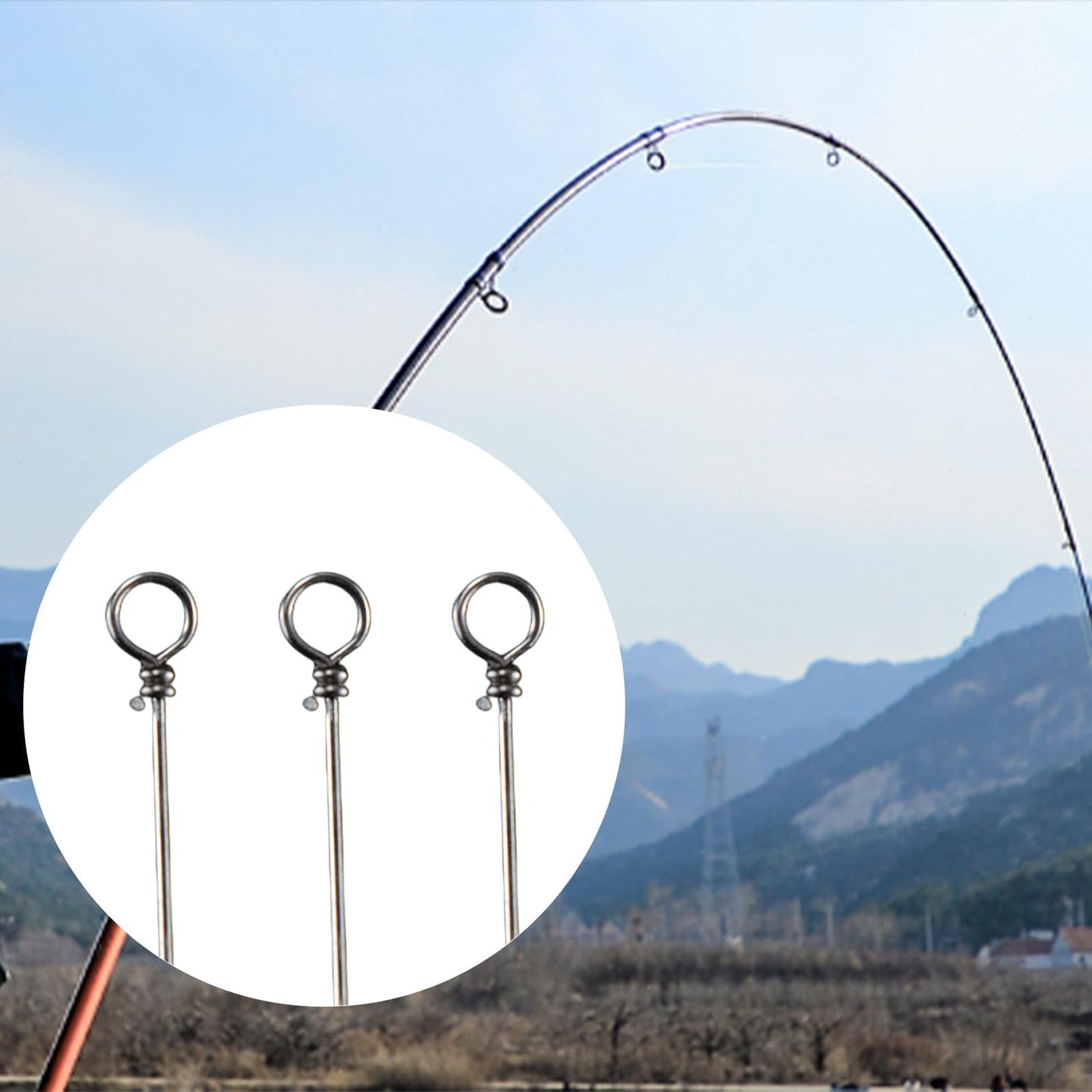 100 Pack Fishing Wire Spinner Baits, Stainless Steel Looped Shaft for Lure Making Supplies - Freshwater Bass Trout Walleye Salmon Catfish