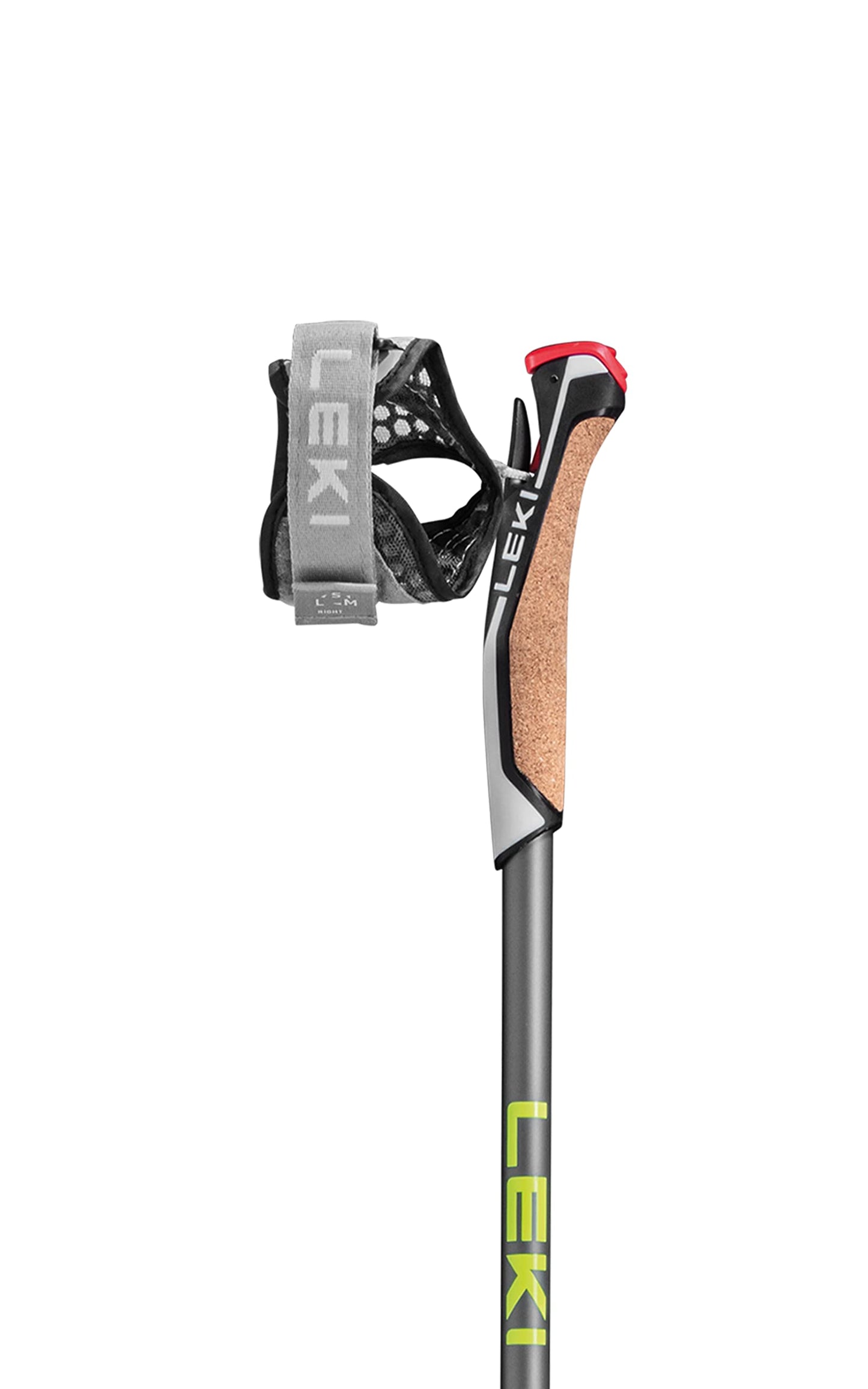 LEKI Traveller Alu Aluminum Adjustable Lightweight Trekking Poles for Hiking & Nordic Walking - Anthracite-Gray-Red - 90-130 cm