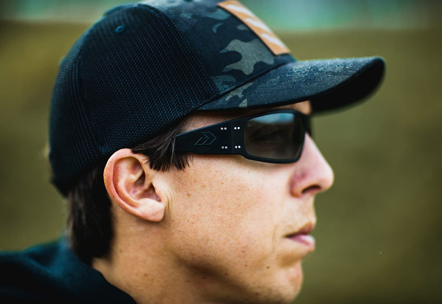 Gatorz Magnum Sunglass, Black Cerakote Frame, Black Logo, Smoke Lens - Made in the USA - GZ-01-001