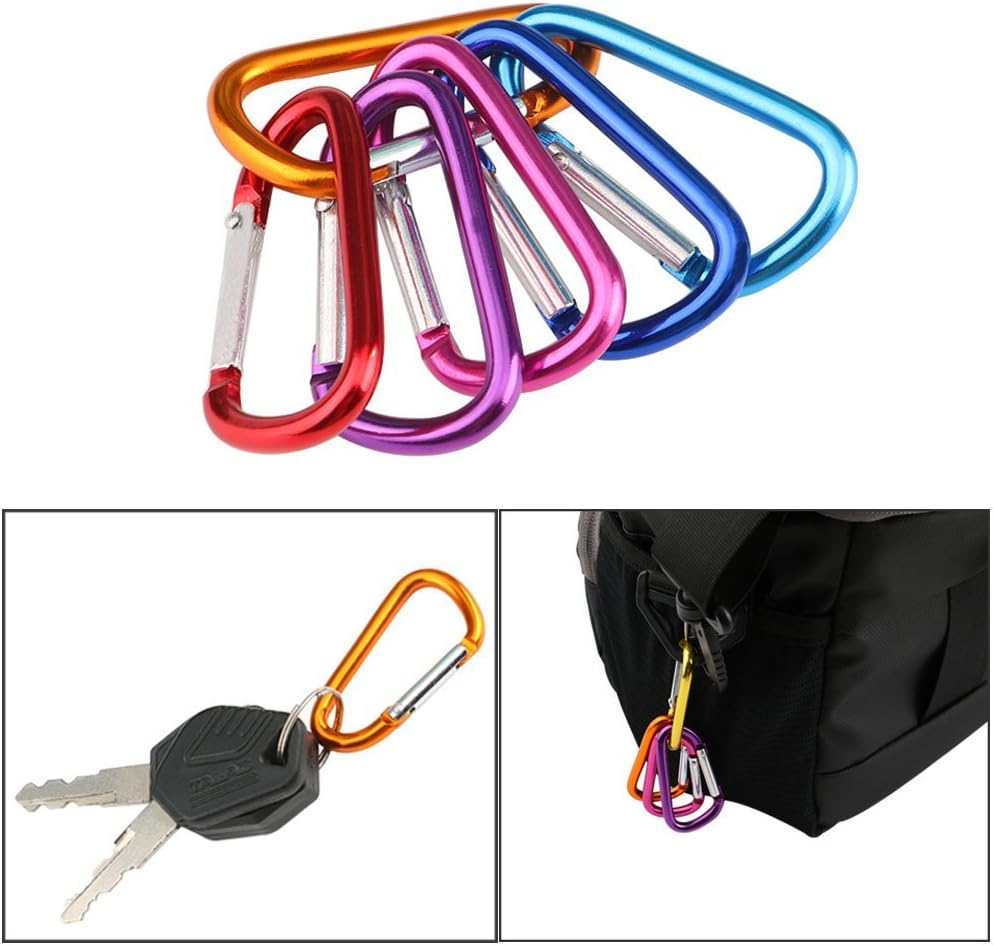 20Pcs 5cm Aluminum Alloy Carabiner, Multicolour Mini Carabiner Keychain, Not for Climbing