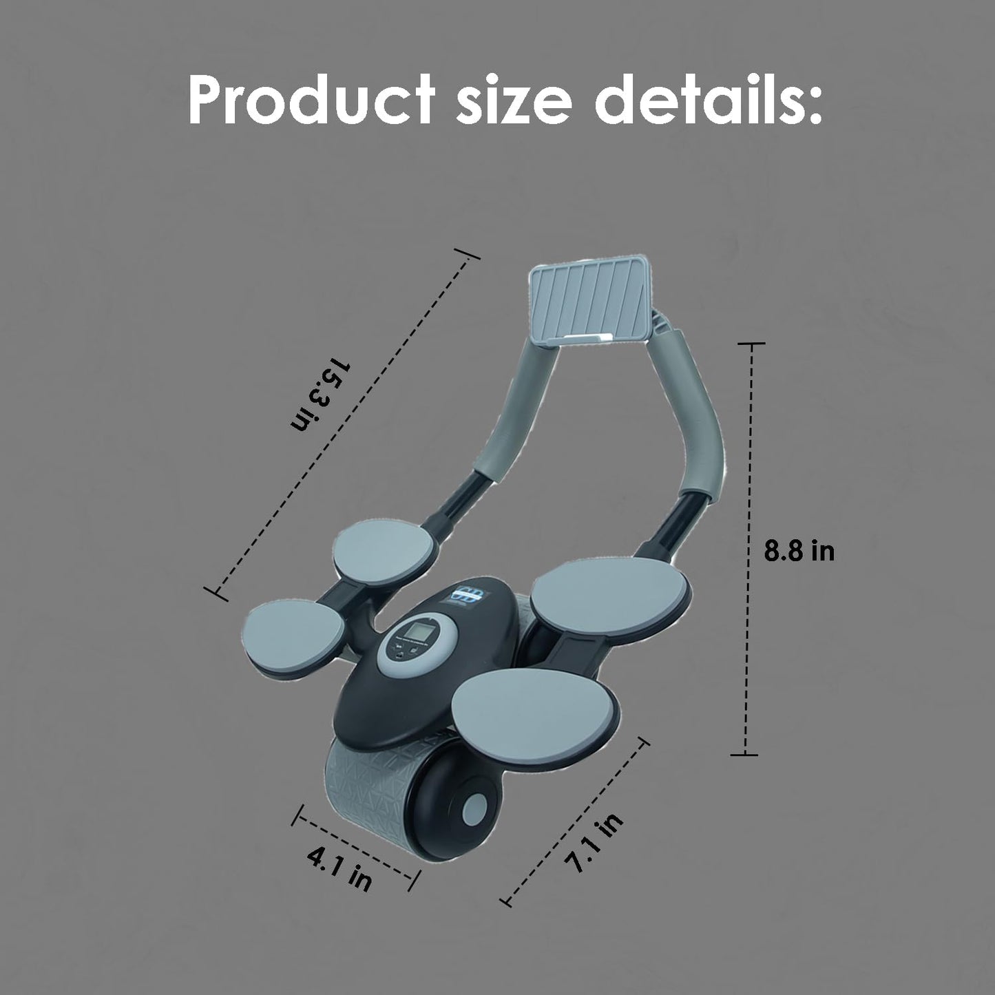 Ab Roller Wheel for Core Strength & Abdominal Workout - Dual Wheel Design with Non-Slip Handles, Portable Exercise Roller with Elbow Support, Home Gym Exercise Wheels for Men Women