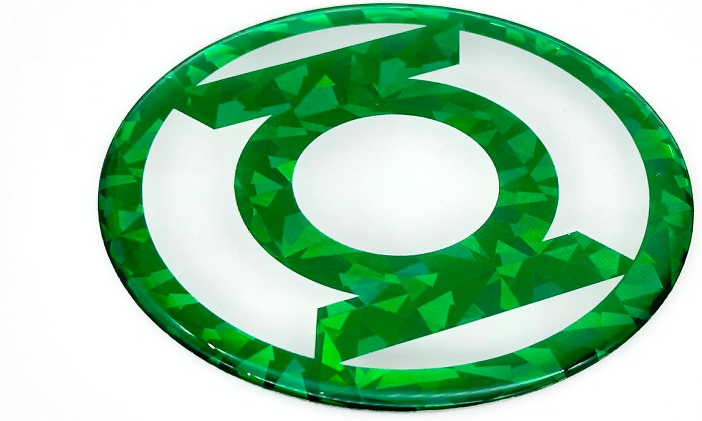 Elektroplate Officially Licensed DC Comics Green Lantern Automotive Reflective Domed Decal (3.75" Diameter) Premium 3D All Weather Vinyl Sticker for Car, Water Bottle, Laptop, Phone | Made in USA