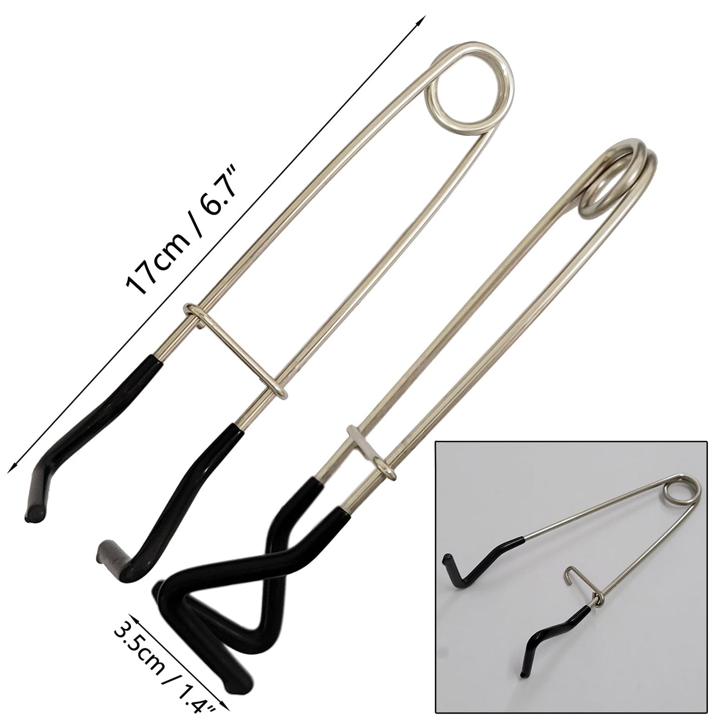 3 Sets Stainless Steel Fish Mouth Spreader Jaw Retractor Spring Fish Mouth Opener Fish Mouth Hook Remover