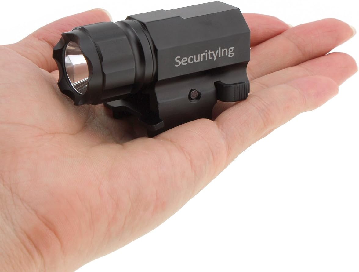 LED Tactical Strobe Gun Flashlight 2-Mode 600LM Pistol Handgun Torch Light with Quick Release Mount for Hiking, Camping, Hunting and Other Indoor/Outdoor Activities